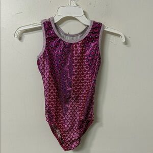 Vibrant Pink and Purple Patterned Leotard